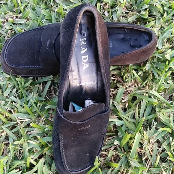 PRADA SUEDE PENNY LOAFERS - Picture 3 of 17